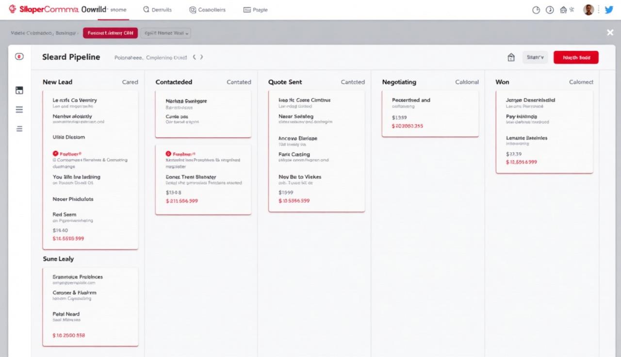 Pipeline View - Visualize deals from lead to closed job