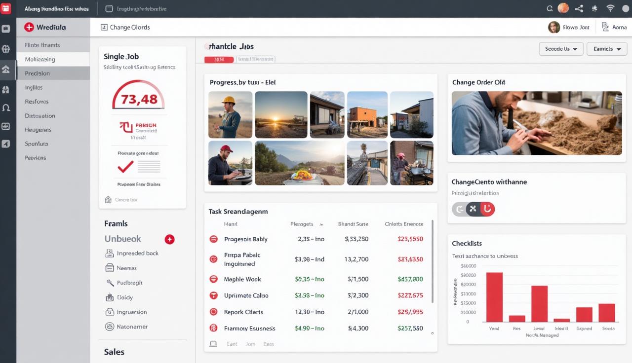 Job Detail - Progress tracking, photos, and cost breakdown
