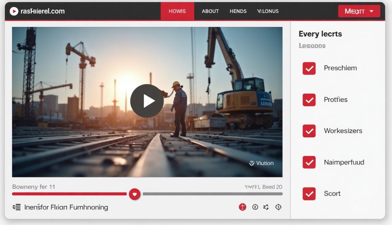 Video Player - Interactive lessons with progress tracking